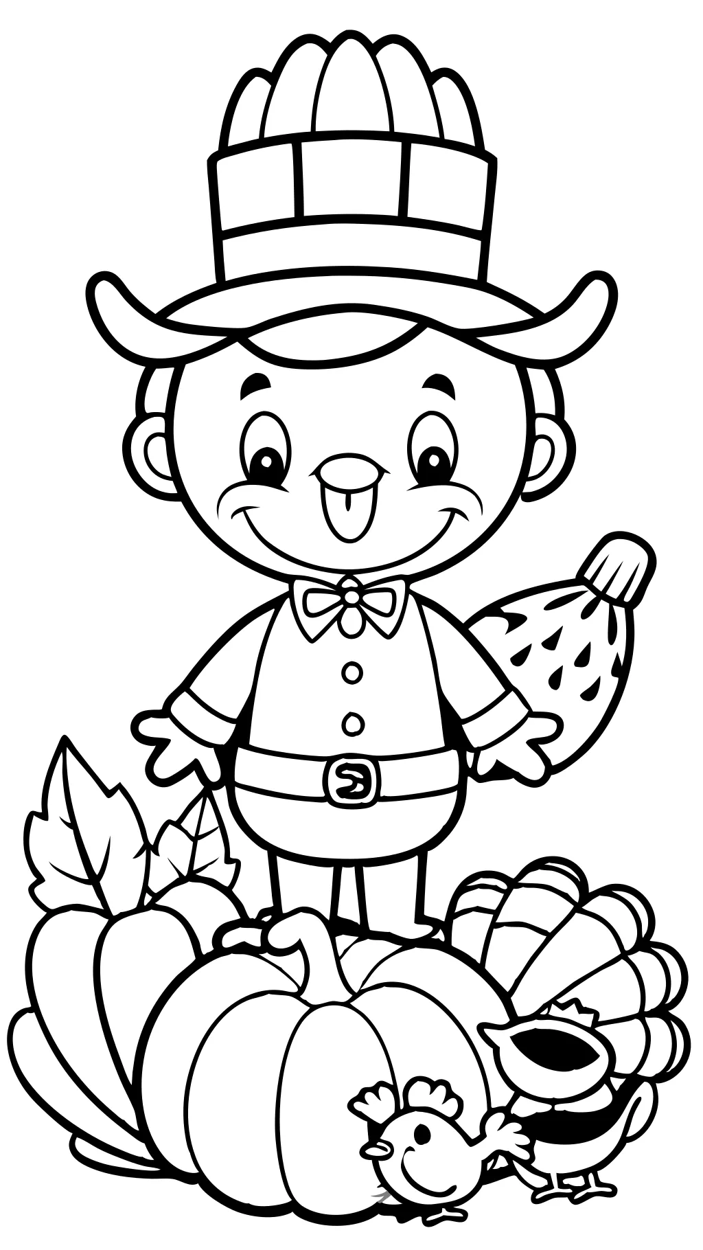 coloring pages for kids thanksgiving